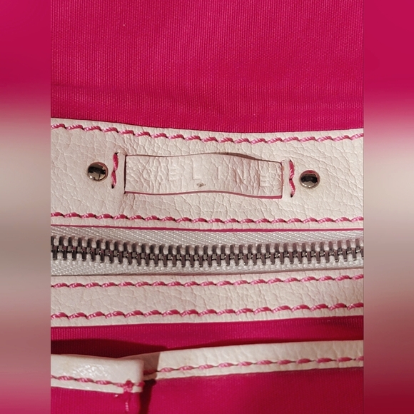 Celine Pink & Yellow Canvas Shoulder Tote Bag Authentic - Picture 15 of 16